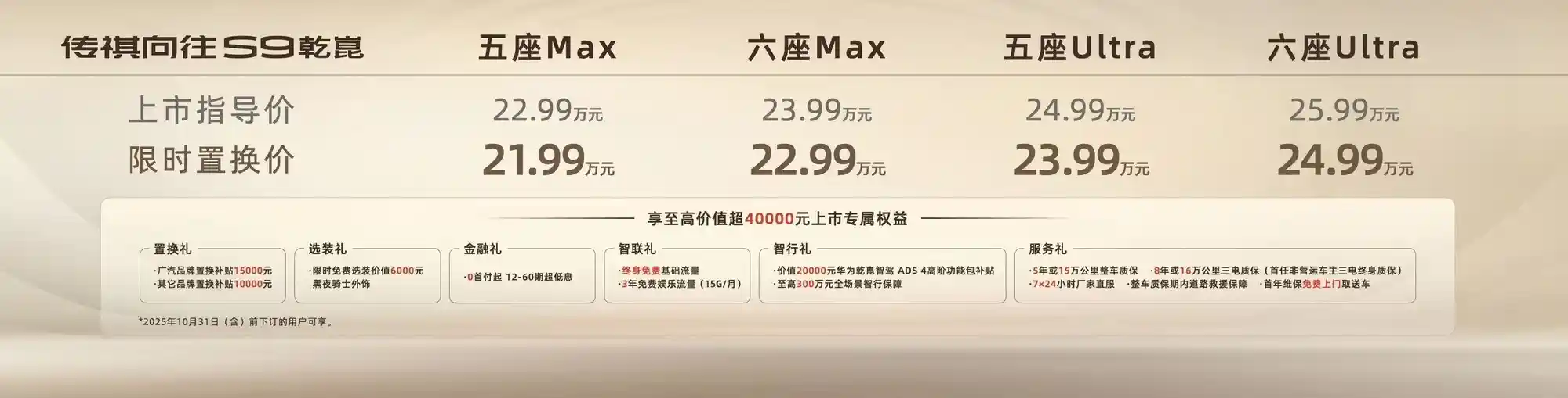 传祺向往S9震撼登场:22.99万起,华为智驾ADS4+HarmonySpace引领未来出行